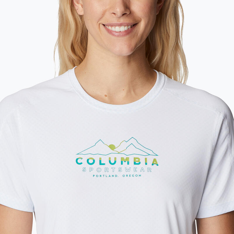 Camiseta de la camisa femenina de Columbia Camiseta gráfica de la tripulación