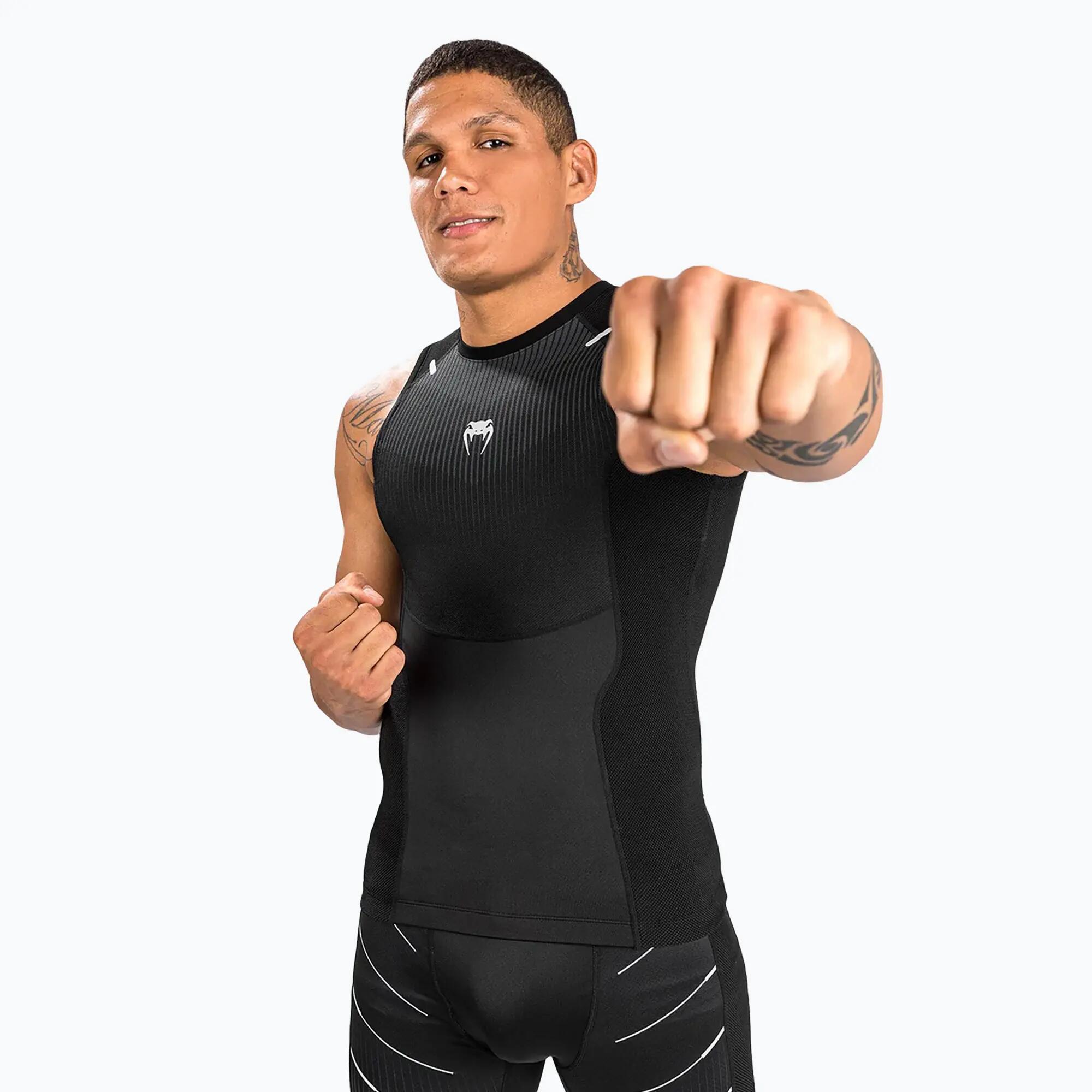 Venum Rashguard Sleevless Biomecha - Black/Grey - XL 4/6