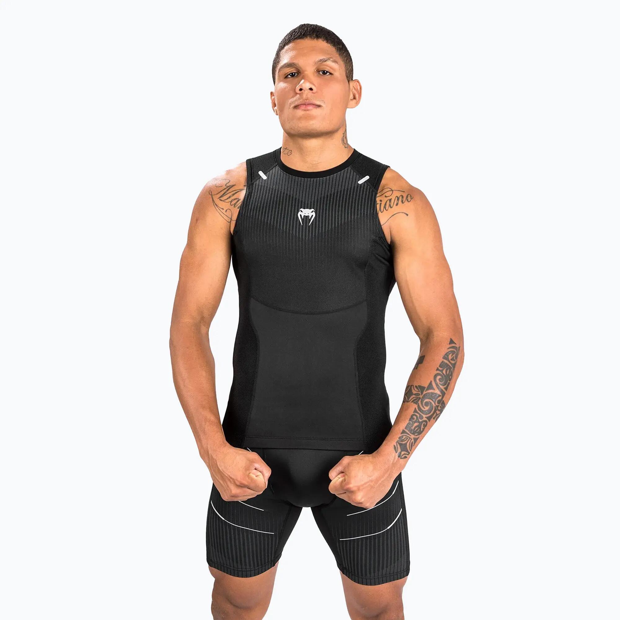 Venum Rashguard Sleevless Biomecha - Black/Grey - XL 3/6