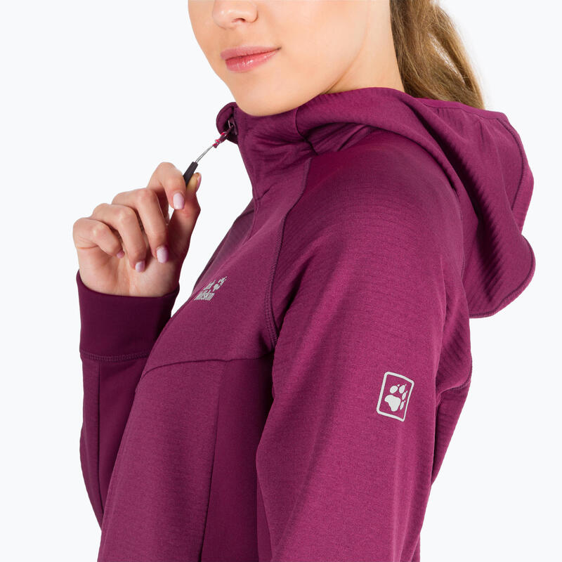 Sudadera de vellón para mujeres Jack Wolfskin Hydro Grid Fleece