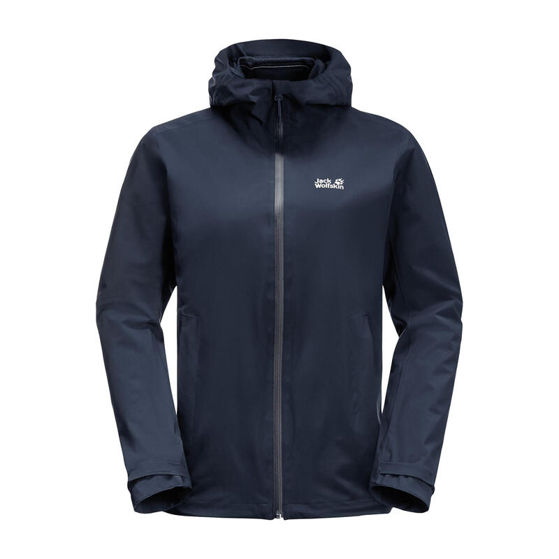 Chaqueta hardshell jack wolfskin paquete & go shell