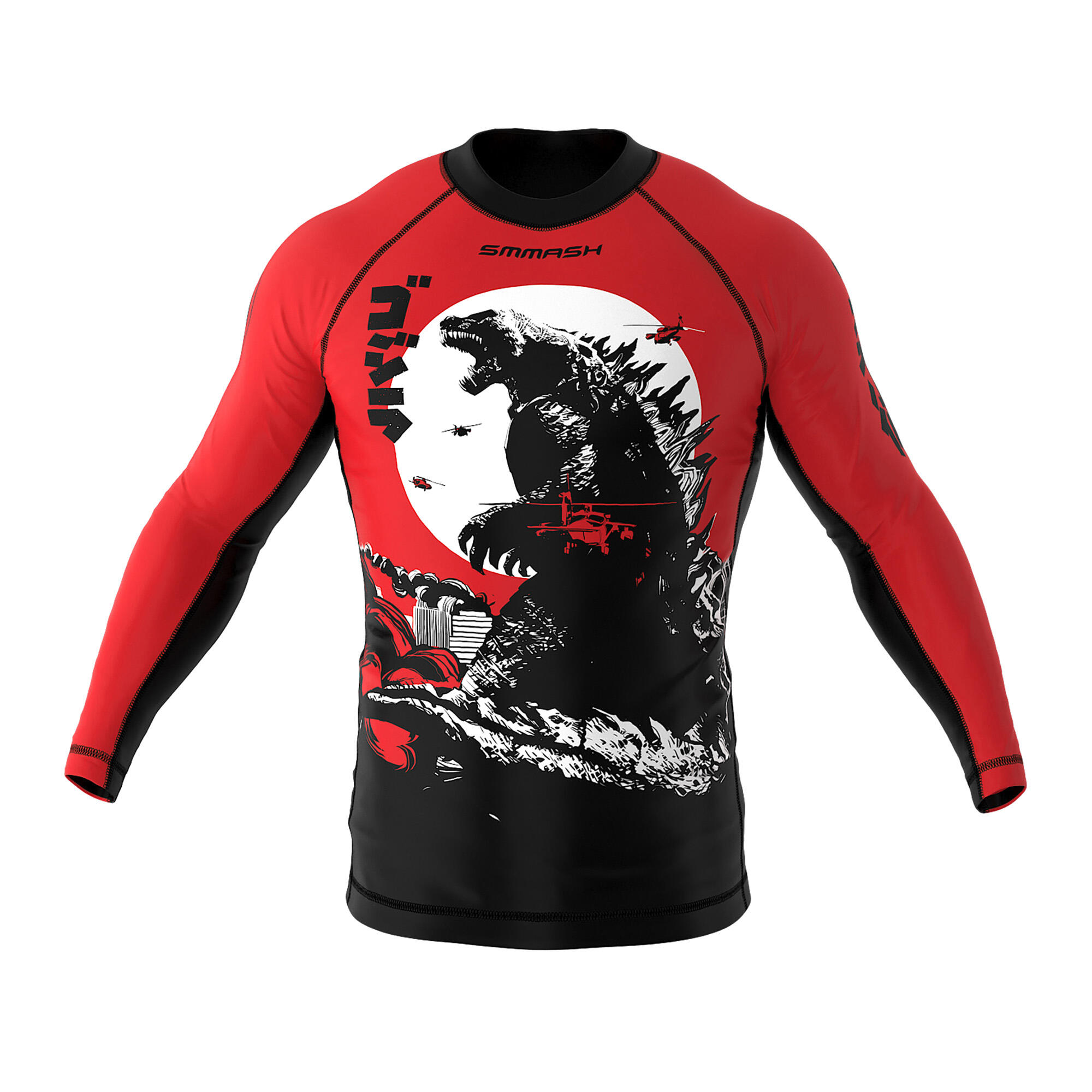 Rashguard homem de manga comprida smmash zilla