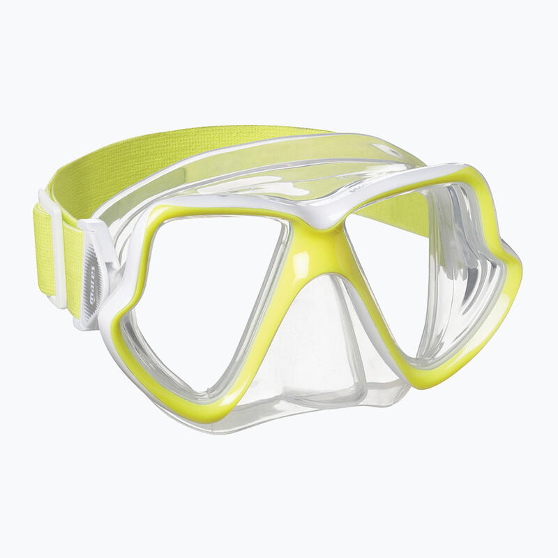 Masque et Tuba de Snorkeling Combo Wahoo Neon Adulte JauneBlanc Transparent