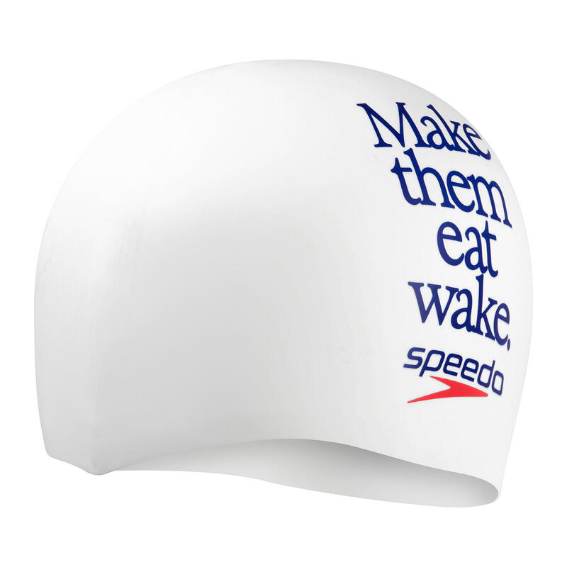Speedo Slogan Print felnőtt úszósisak fehér