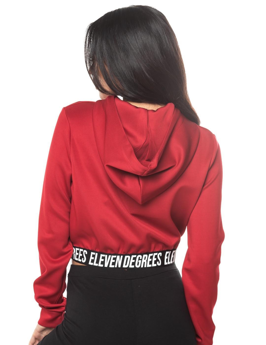 Sudaderas jerseys polares para Mujer 11 degrees 11dw225-084 Rojo 4/4