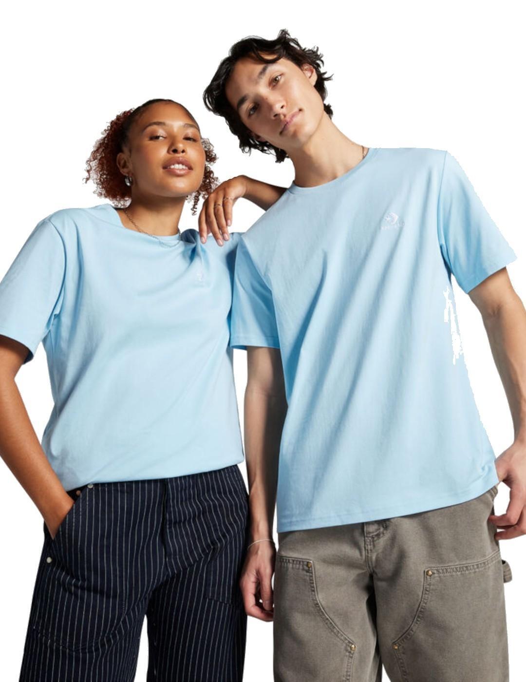 Camiseta de manga corta para Mujer Converse  star chevron Azul 2/3