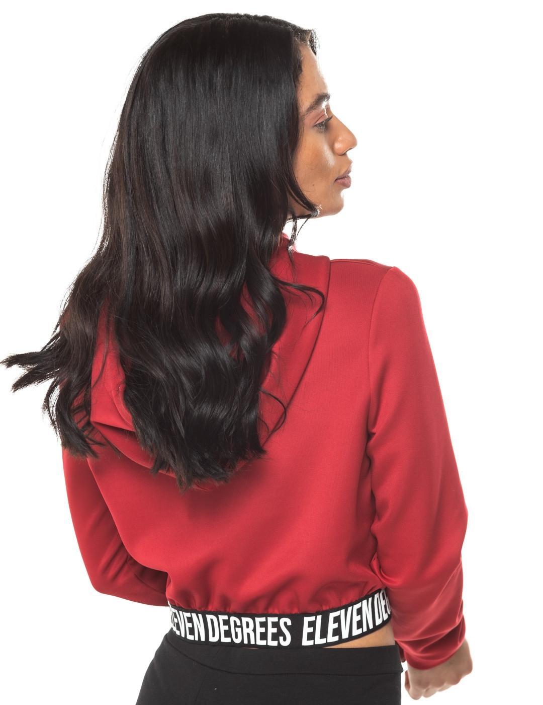 Sudaderas jerseys polares para Mujer 11 degrees 11dw225-084 Rojo 3/4