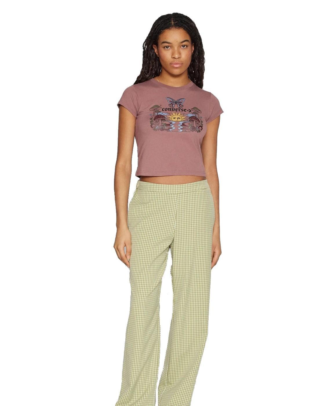 Maillot pour Femme Converse Blooming skate Violet. 3/4