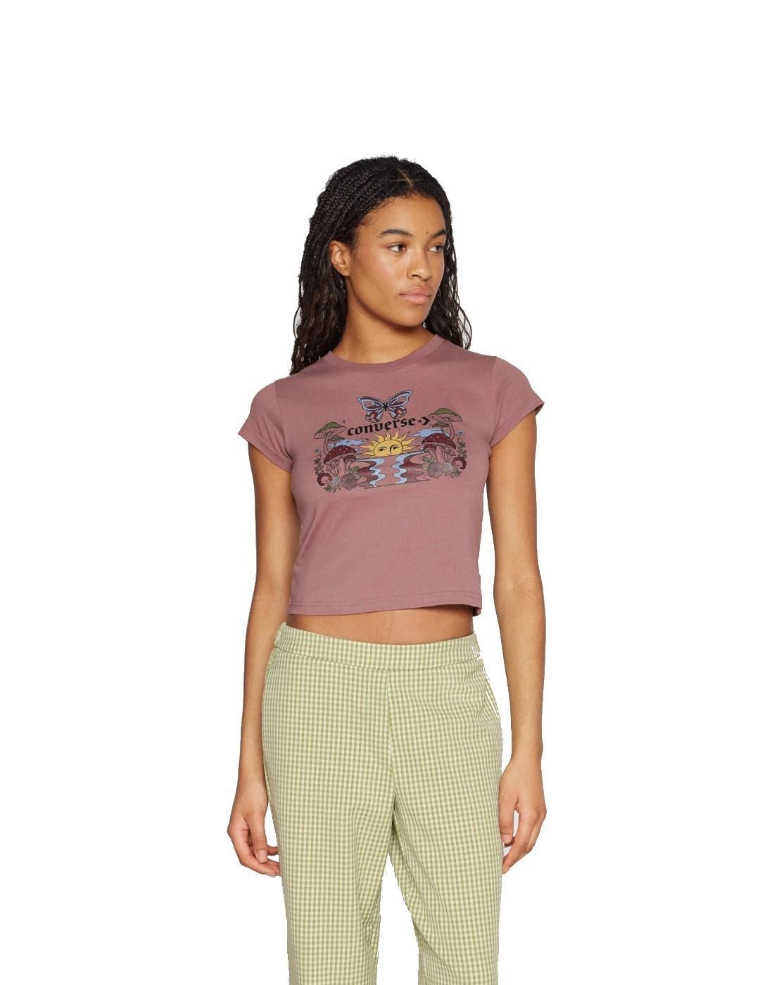 Maillot pour Femme Converse Blooming skate Violet. 2/4