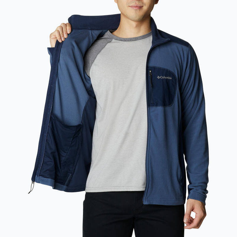 Polar drumeție bărbați Columbia Klamath Range Full Zip bleumarin