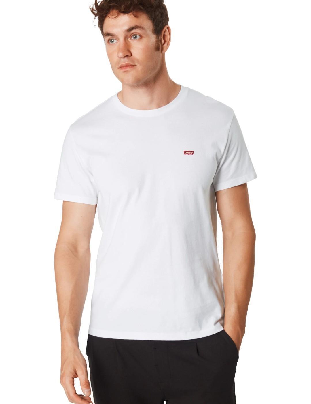 T-shirt pour homme Levis Logo petit Blanc. 1/5