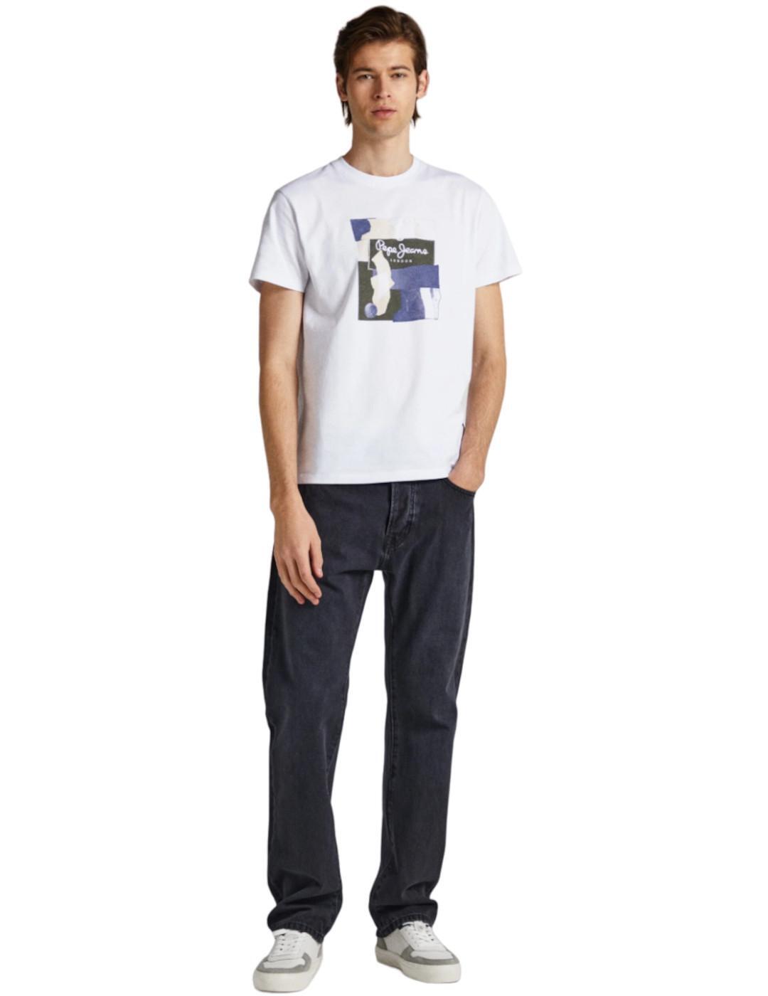 Camisetas para Hombre Pepe jeans  Blanco 3/4