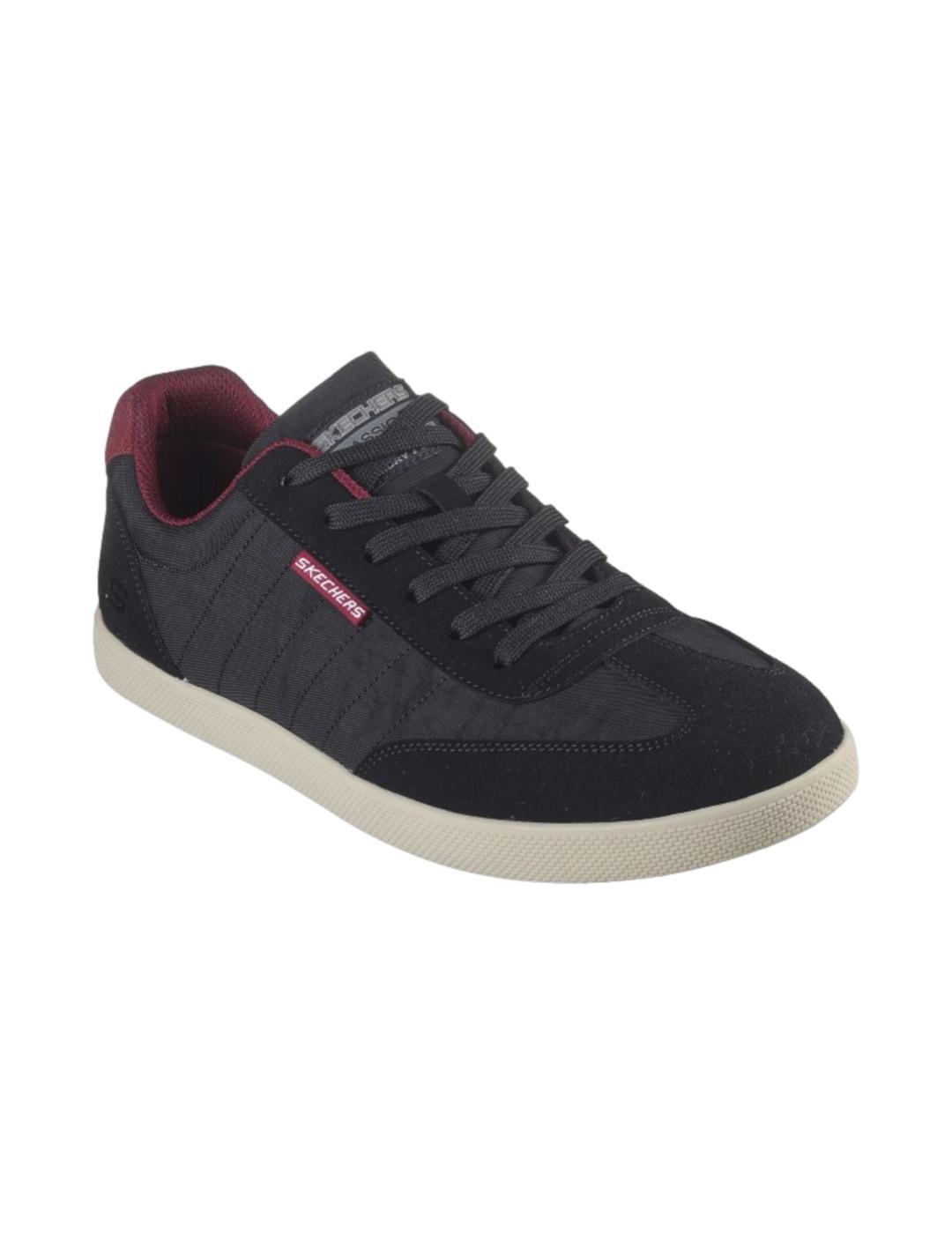 Zapatillas para Hombre Skechers Placer- vinson Negro 3/4