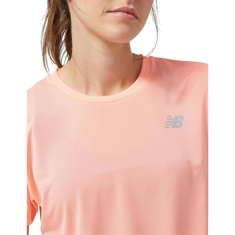 Camiseta de manga corta para Mujer New balance Accelerate  Rosa