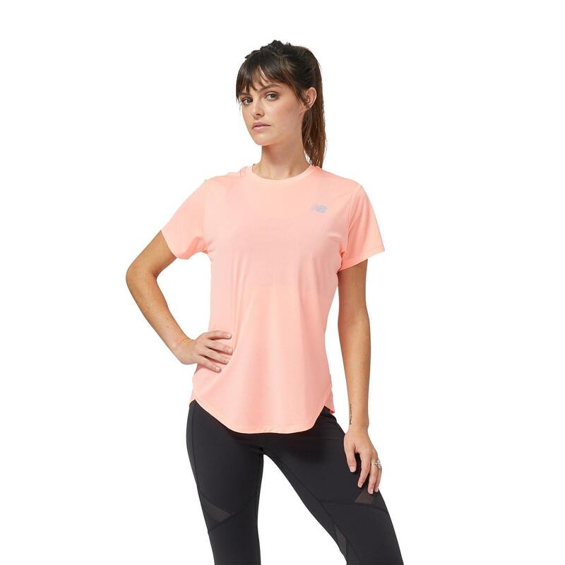 Camiseta de manga corta para Mujer New balance Accelerate  Rosa