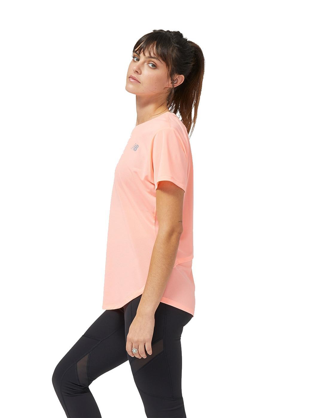 Camiseta de manga corta para Mujer New balance Accelerate  Rosa 2/4