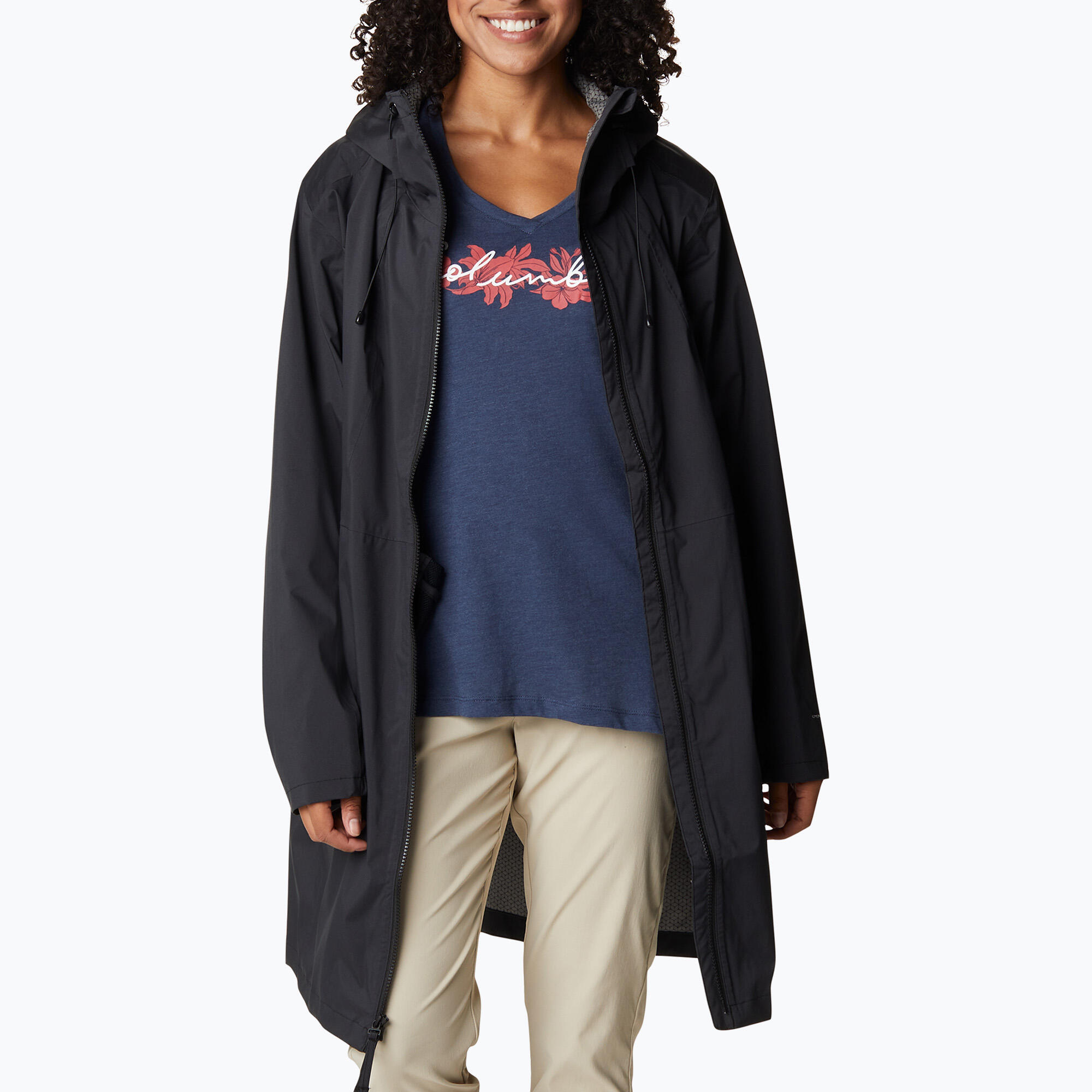 Columbia - Veste De Trekking Femme Columbia Weekend Adventure Long - Coupe-pluie - Noir - 36 Xs - Decathlon