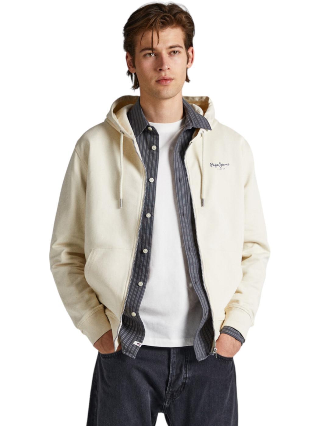 Casacos para homem pepe jeans edward zip bege