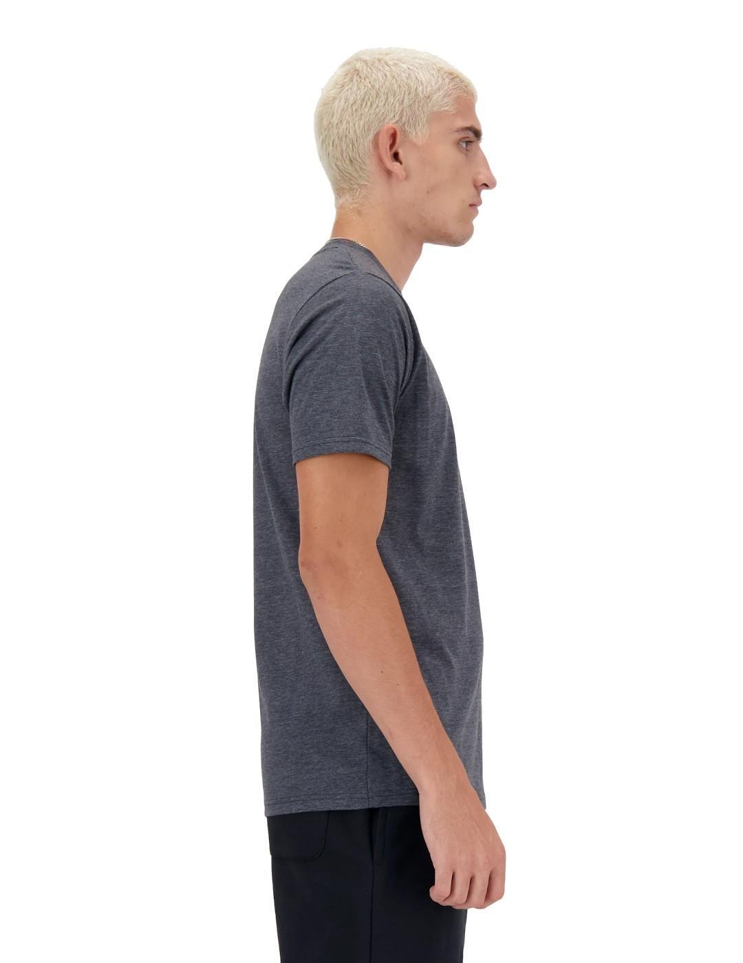 Camiseta para Hombre New balance Mt41070-bkh Gris 3/3