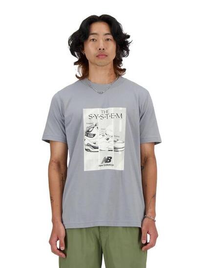 Camisetas para Hombre New balance Gris