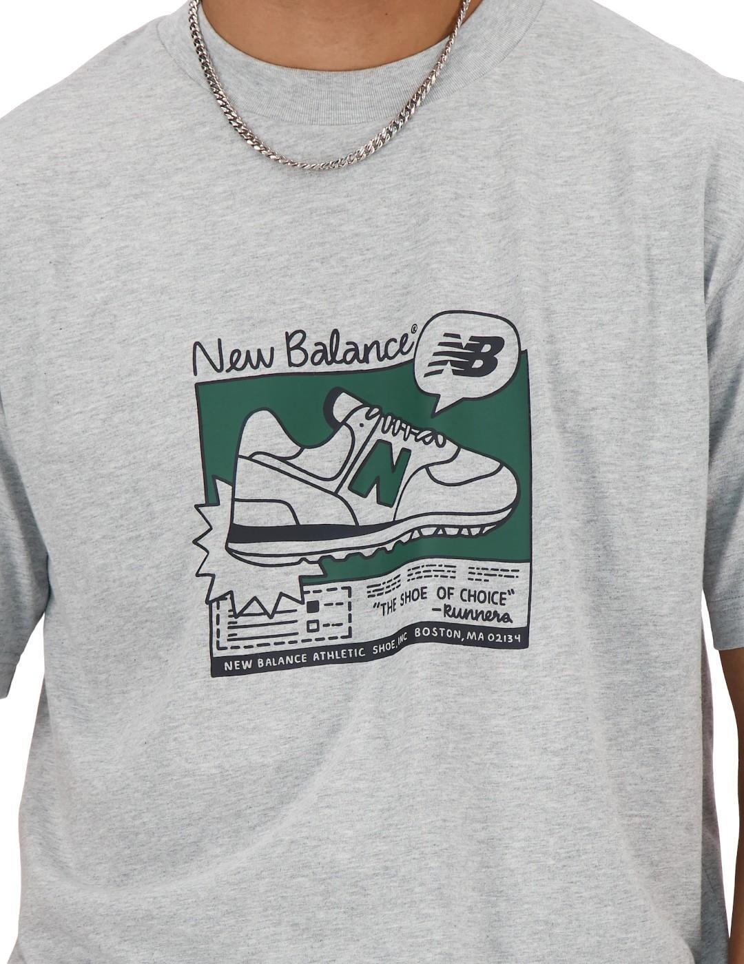 Camisetas para Hombre New balance  Gris 3/3