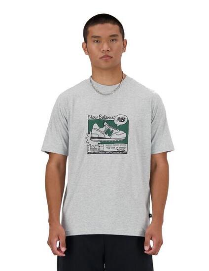 Camisetas para Hombre New balance Gris
