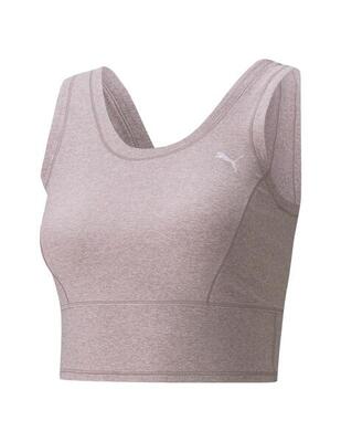 Sporttopje voor dames puma studio yogini luxe crop tank roze
