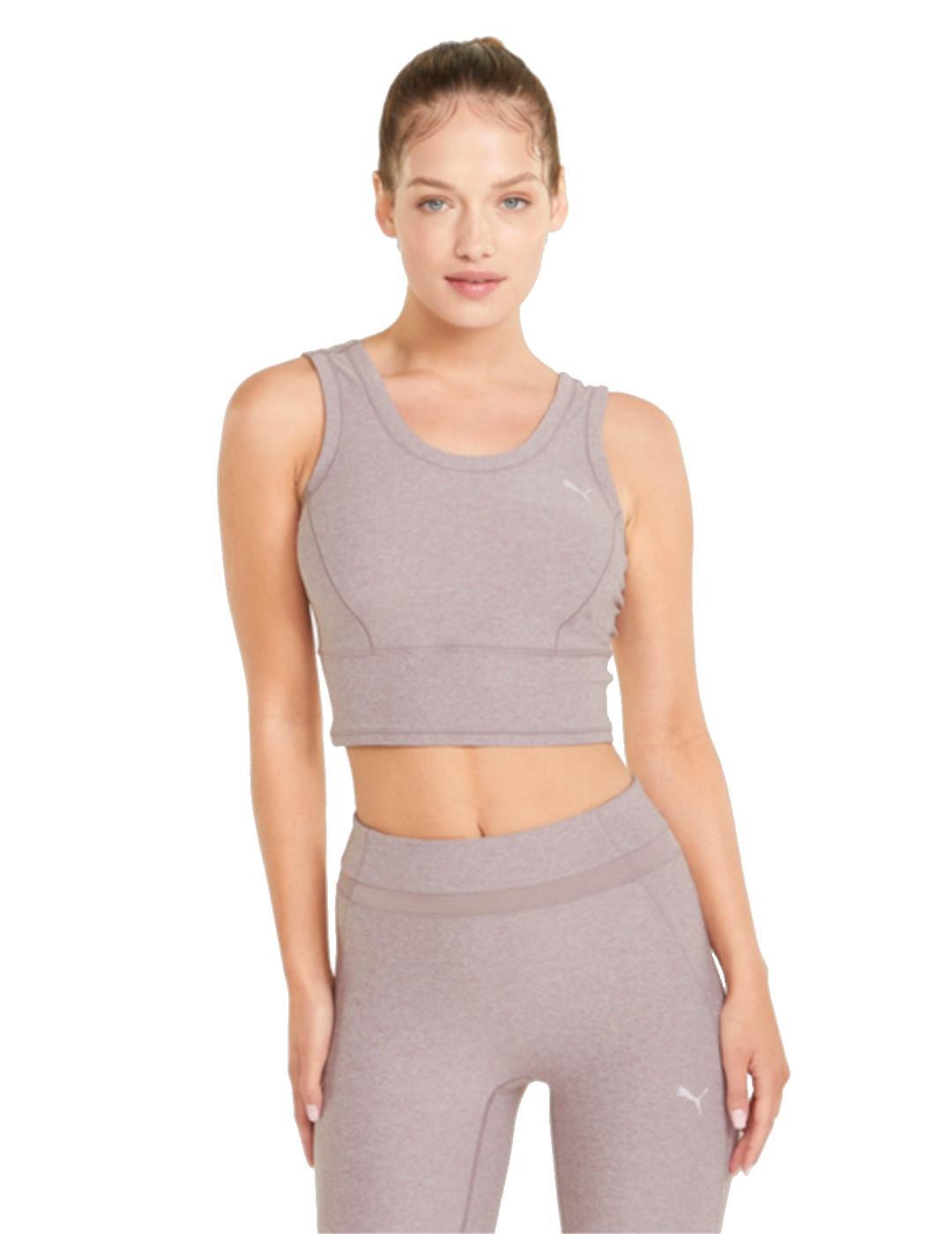 Top para Mulher Puma Studio Yogini Luxe Rosa 3/5