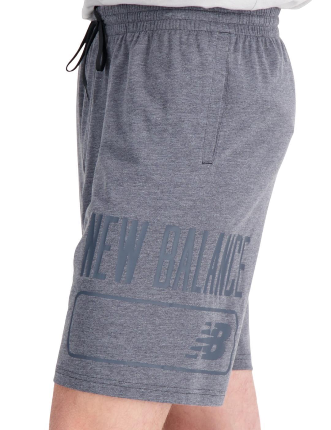 Camiseta de manga corta para Hombre New balance  tenacity heathertech Gris 4/4