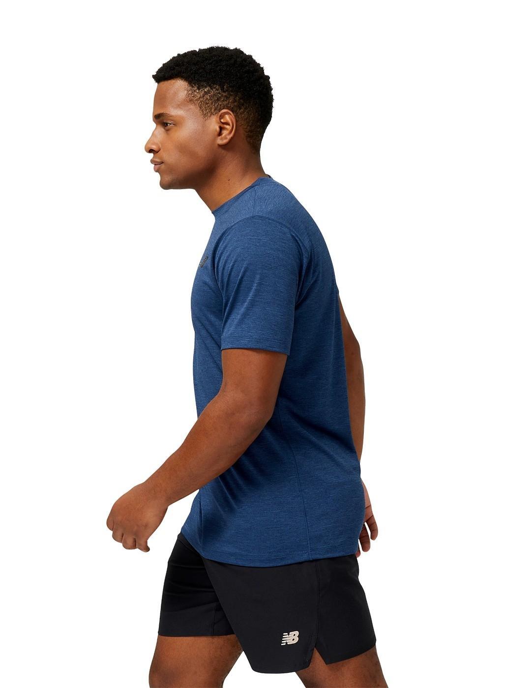 T-shirt à manches courtes pour Homme New Balance tenacity Bleu 3/4
