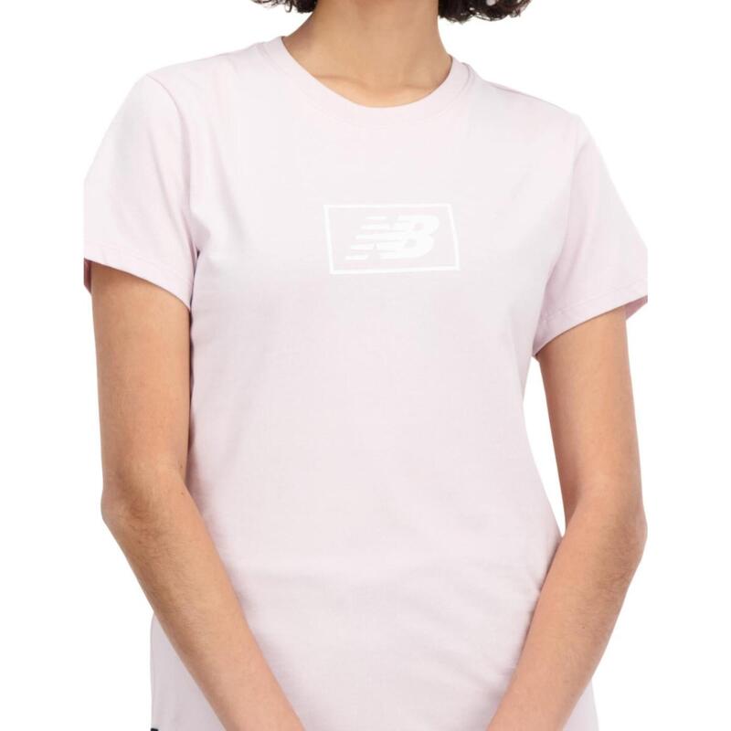 Camiseta de manga corta para Mujer New balance Essentials  Rosa