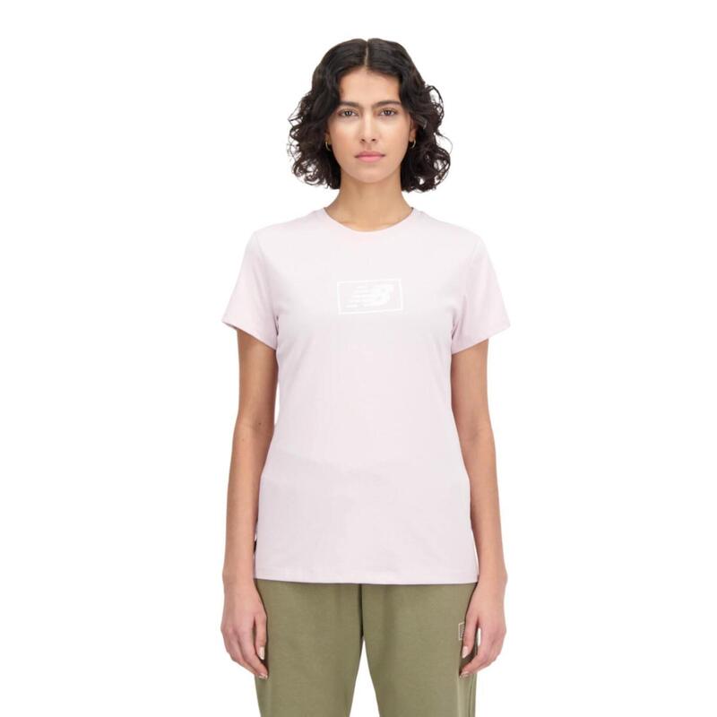 Camiseta de manga corta para Mujer New balance Essentials  Rosa