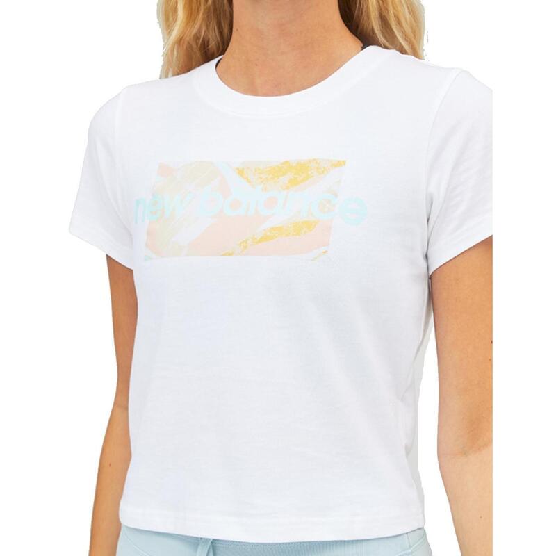 Camiseta de manga corta para Mujer New balance Wt21555 Blanco