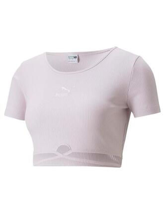 Top para Mujer Puma Classics ribbed Morado