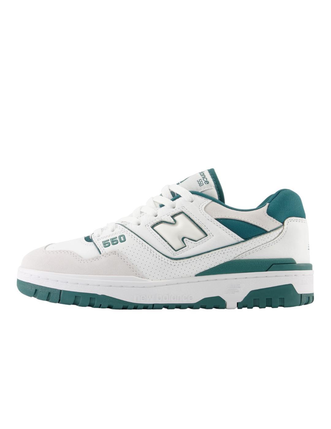 Baskets pour hommes New balance 550 vert 2/7