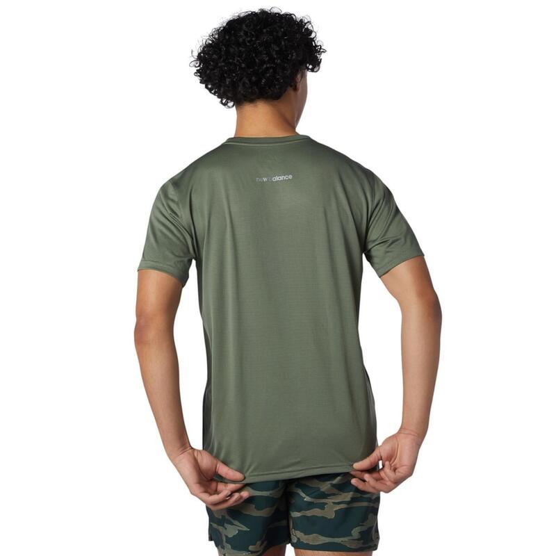 Camiseta de manga corta para Hombre New balance Accelerate Verde