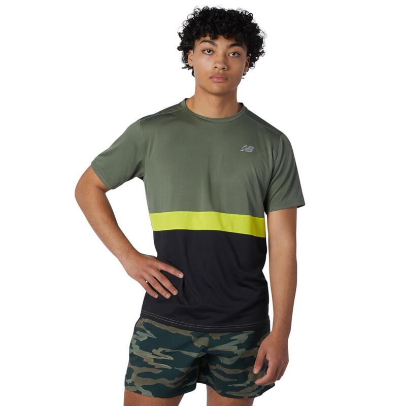 Camiseta de manga corta para Hombre New balance Accelerate Verde