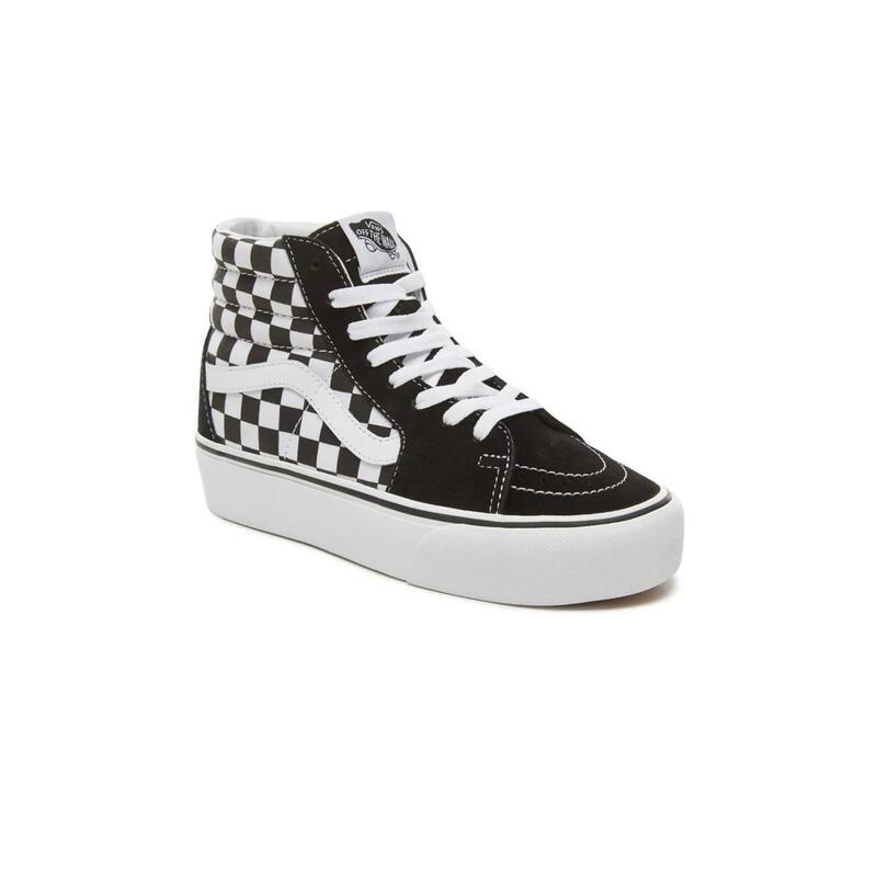 Pantofi Vans Checkerboard SK8-Hi Platform 2.0 Alb/Negru