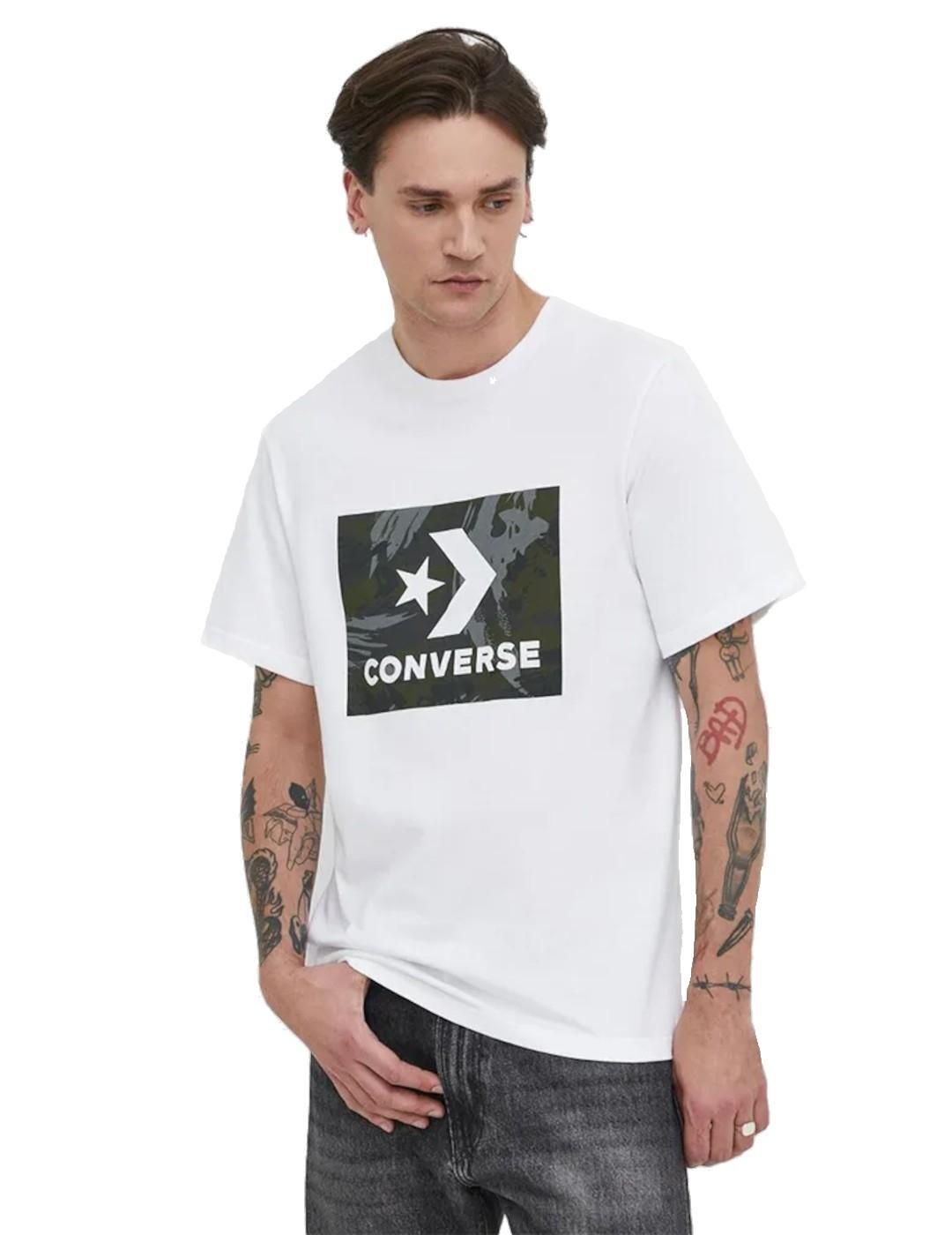 Camiseta para Homem Converse Star chev Branco. 2/5