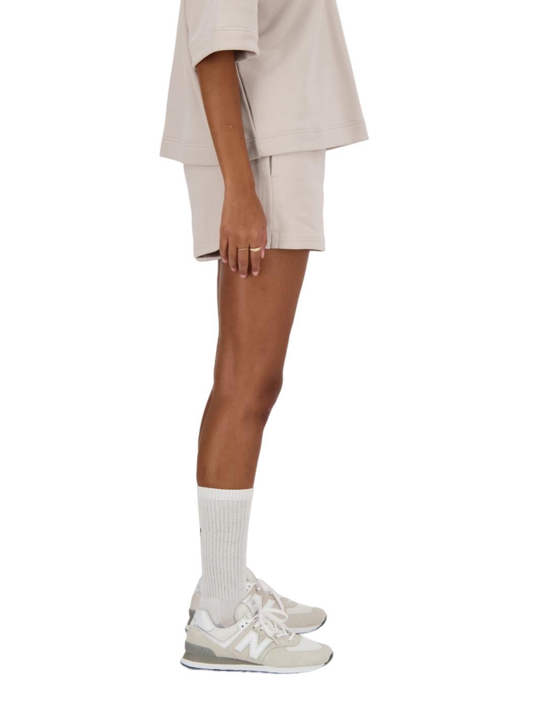 Shorts pour femme New Balance beige 3/5
