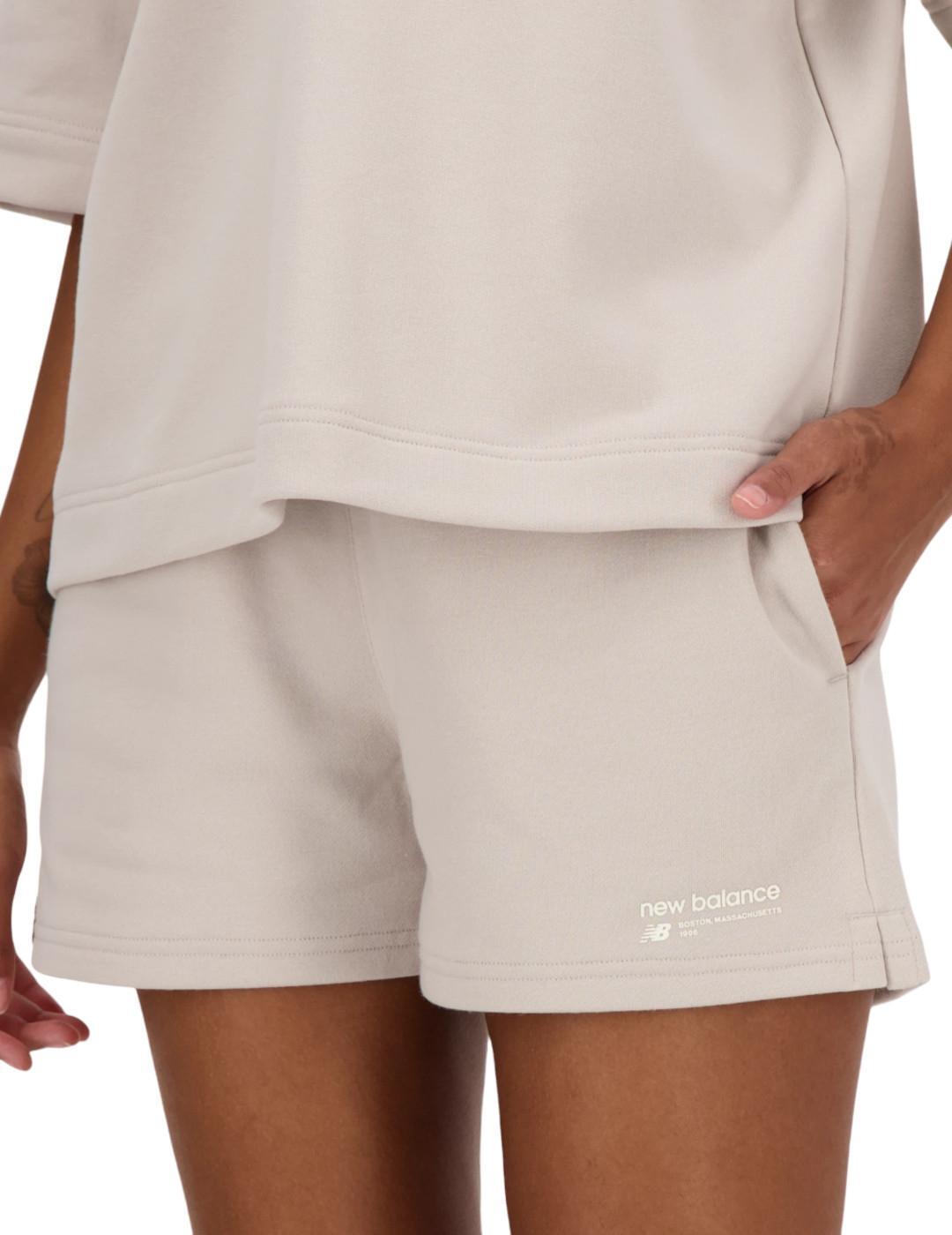 Shorts pour femme New Balance beige 4/5