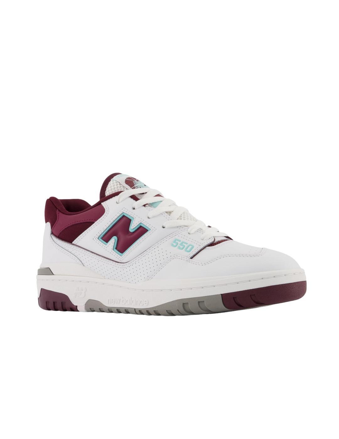 New Balance 550 Burgundy Cyan 3/5