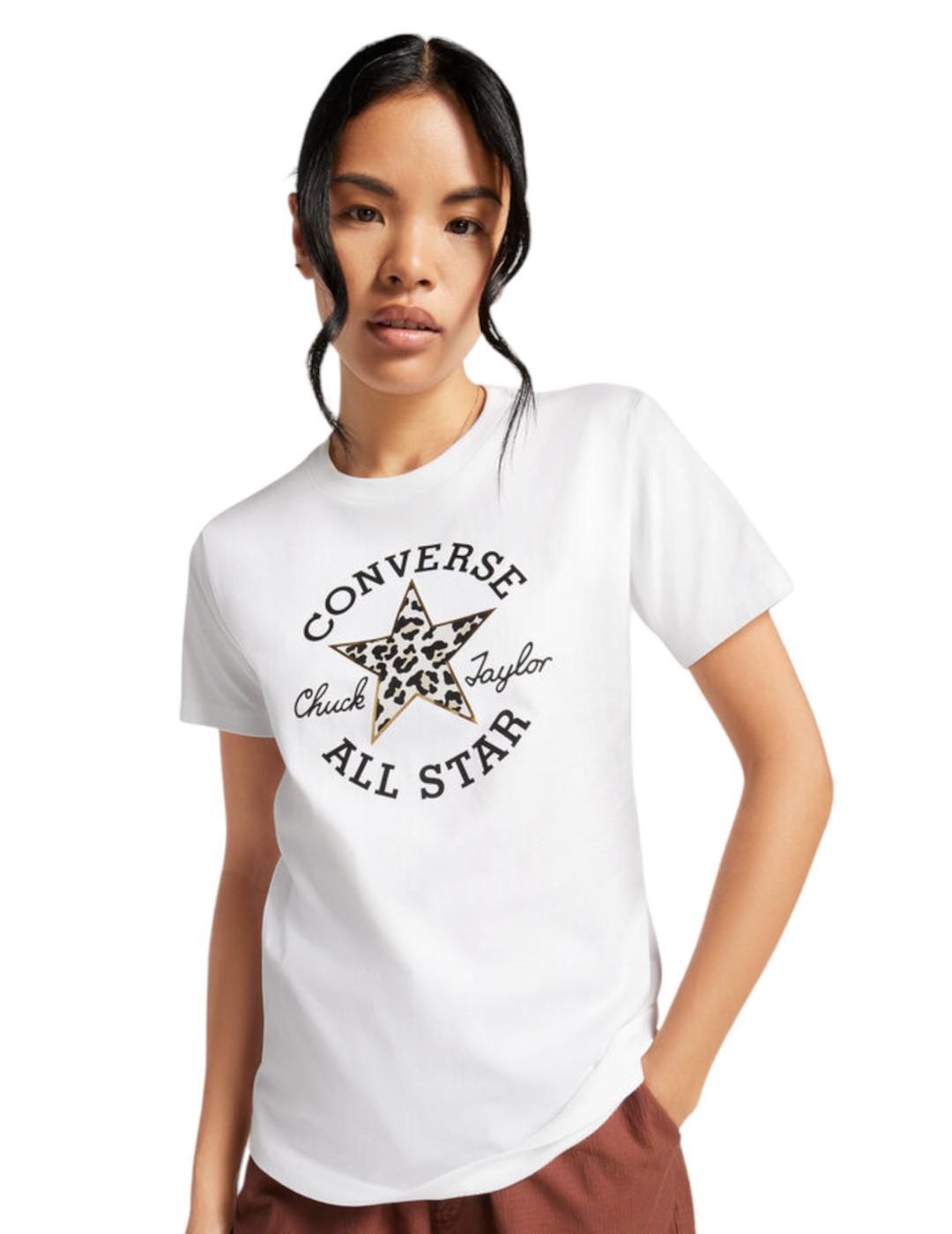 T-shirts pour femmes Converse Blanc 3/5