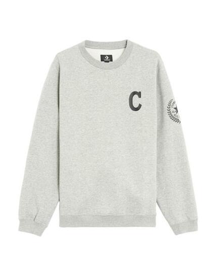 Felpe con cappuccio e maglie polari Converse Chuck retro graphic Grigio
