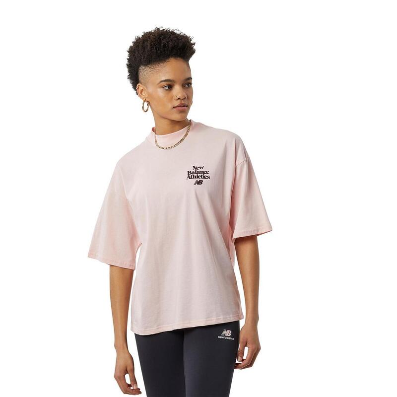 Camiseta de manga corta para Mujer New balance  athletics  Rosa