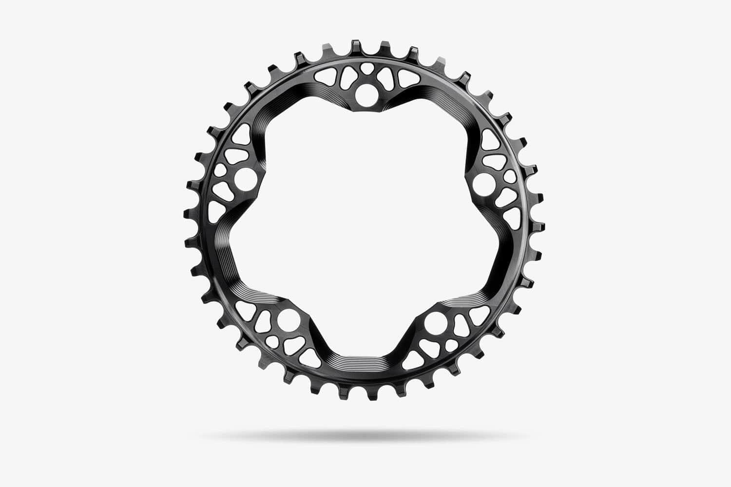 AbsoluteBLACK Round PREMIUM 110BCD 5 Hole CX NW Chainring Black / 38T