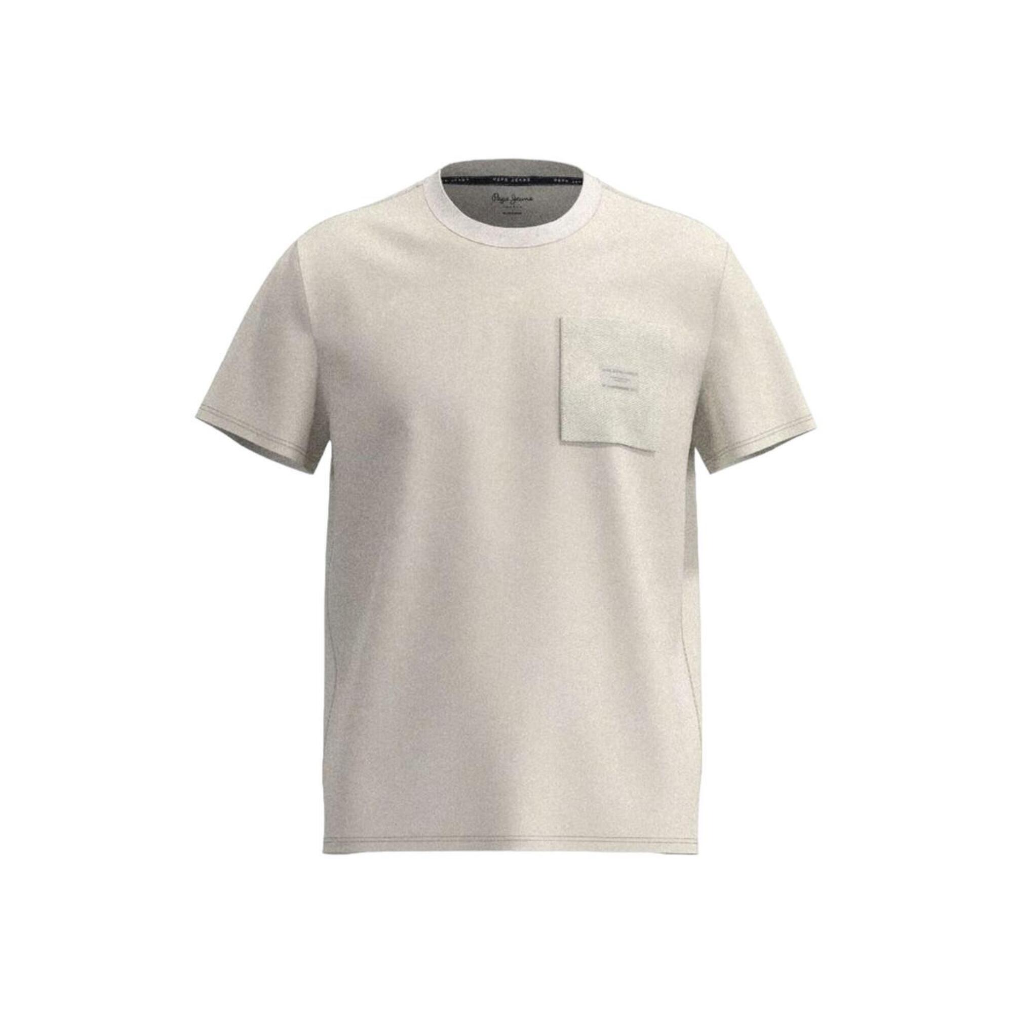 Pepe Jeans - T-shirts Pour Homme Pepe Jeans Beige - T-shirt Manches Courtes - Beige|blanc - 40 M - Decathlon