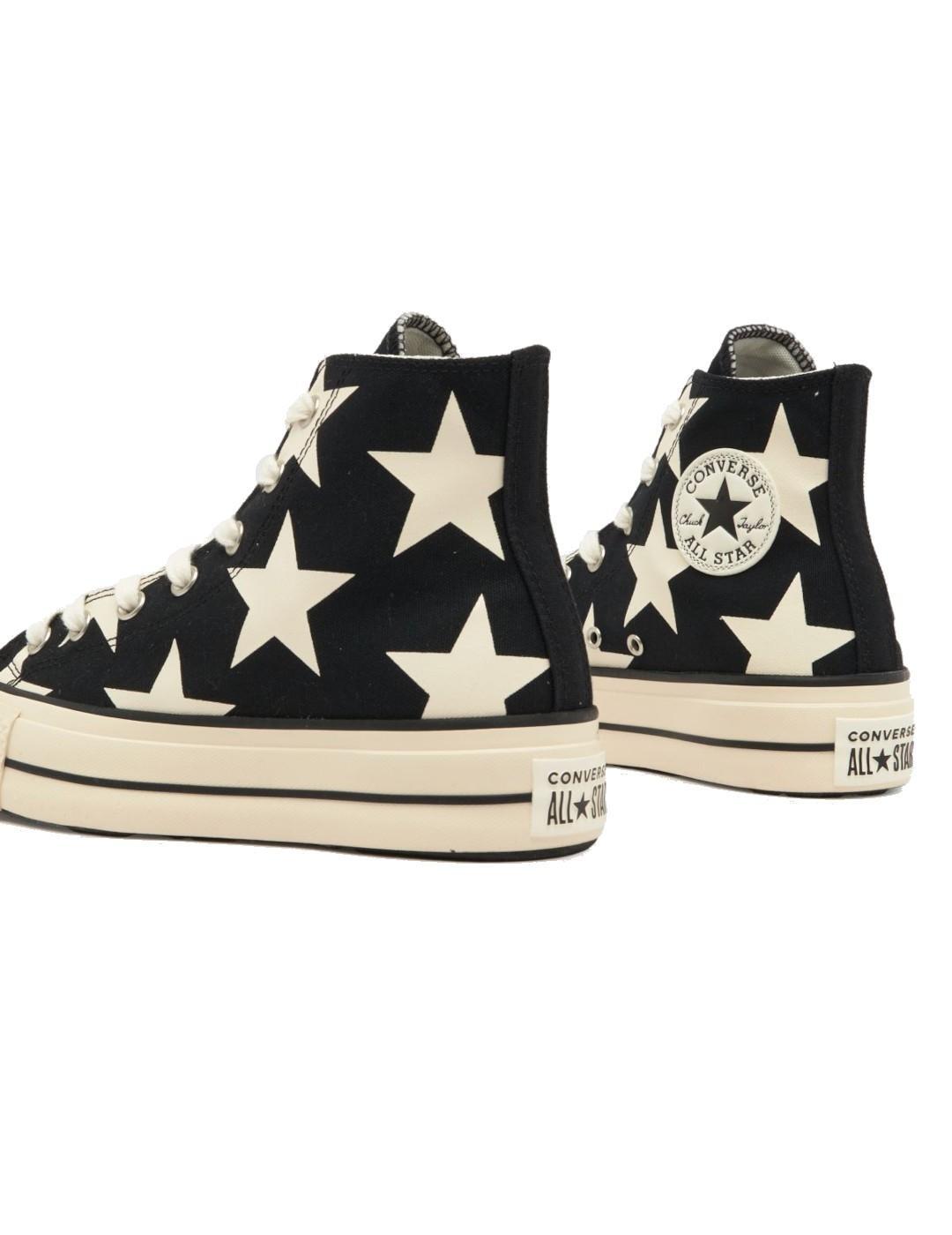 Chaussures Converse Chuck Taylor plat étoiles Noir 4/5
