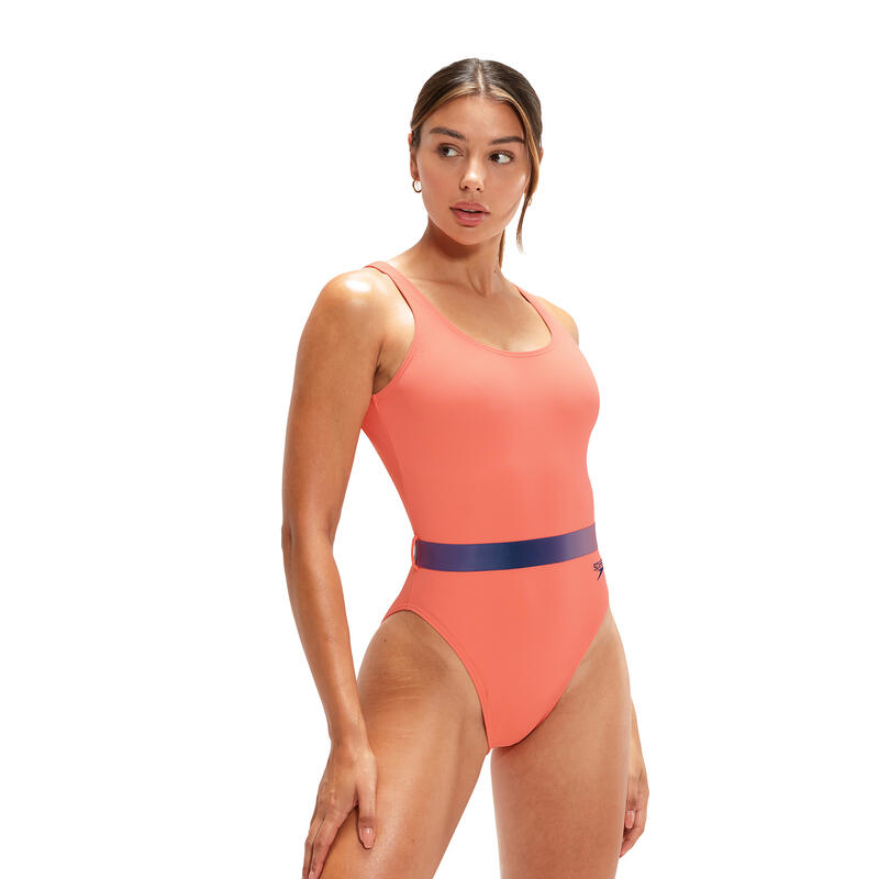 Maillot de bain une pièce Speedo avec ceinture et dos en U profond pour femmes