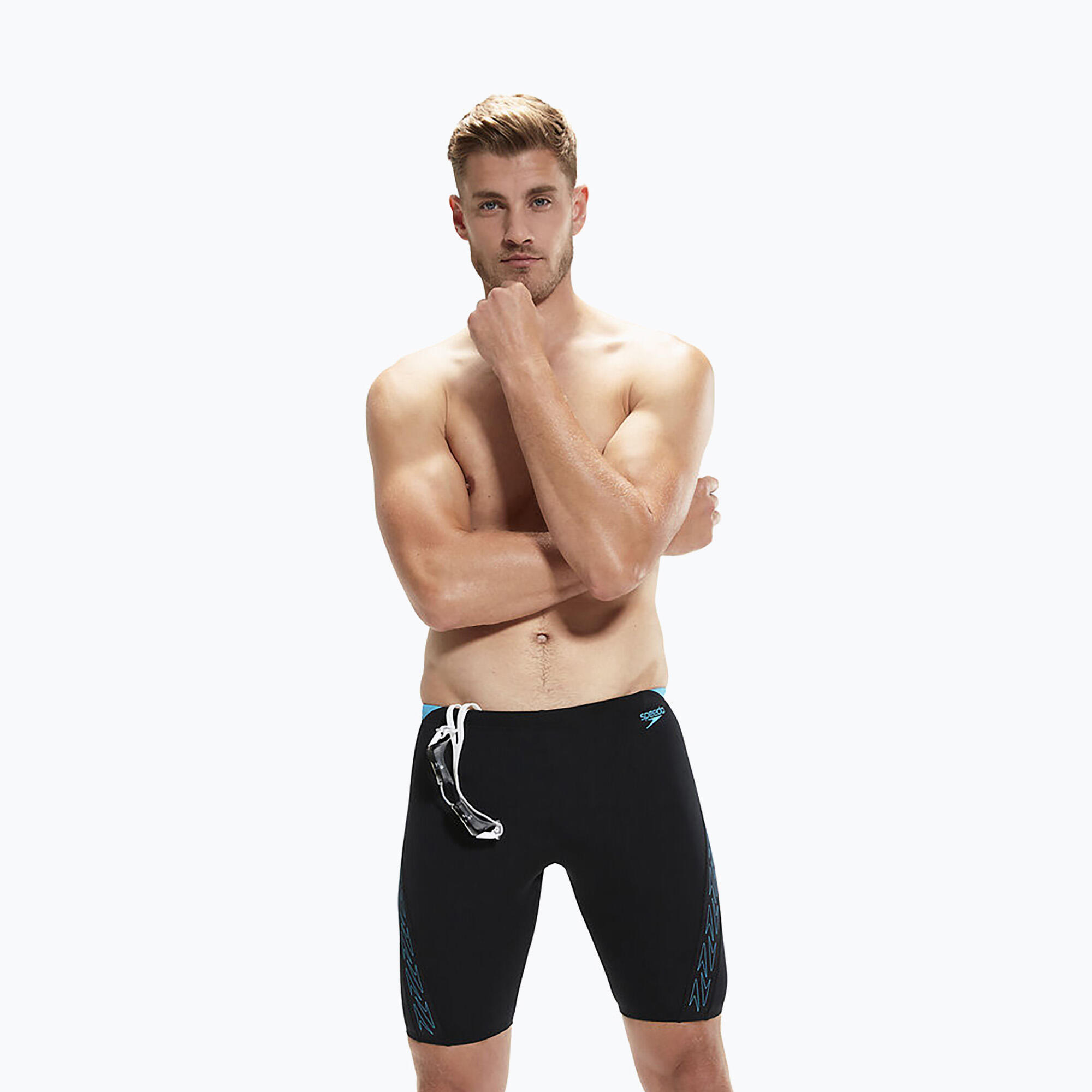 Maillot de bain Speedo Allover Digital Powerback - Noir/Bleu 2/5